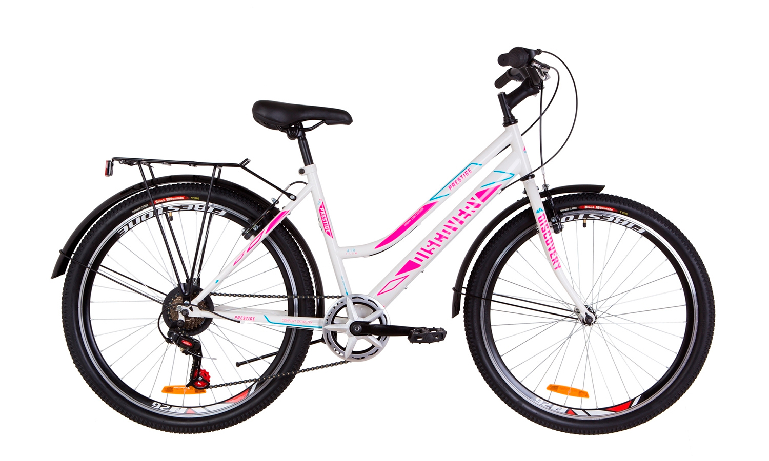 Фотография Велосипед 26" Discovery PRESTIGE WOMAN Vbr (2019) 2019 Бело-розовый